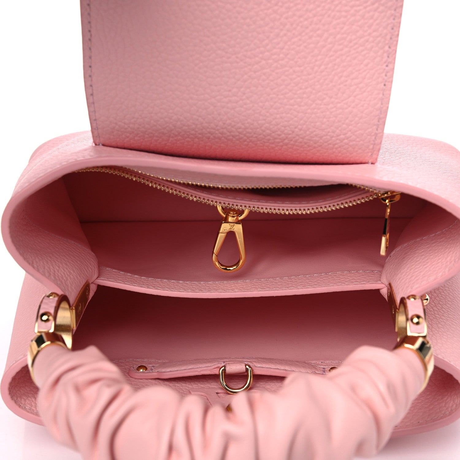 Louis Vuitton Taurillon Scrunchie Capucines BB Bubble Gum Pink 3 of 4