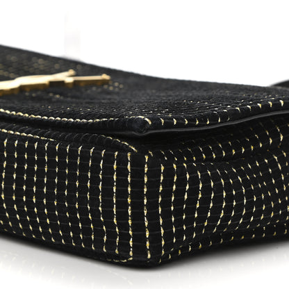 Saint Laurent Suede Contrast Stitching Monogram Kate 99 Black 11 of 15