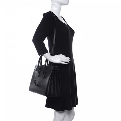 Saint Laurent Grained Calfskin Small Sac De Jour Black 2 of 10