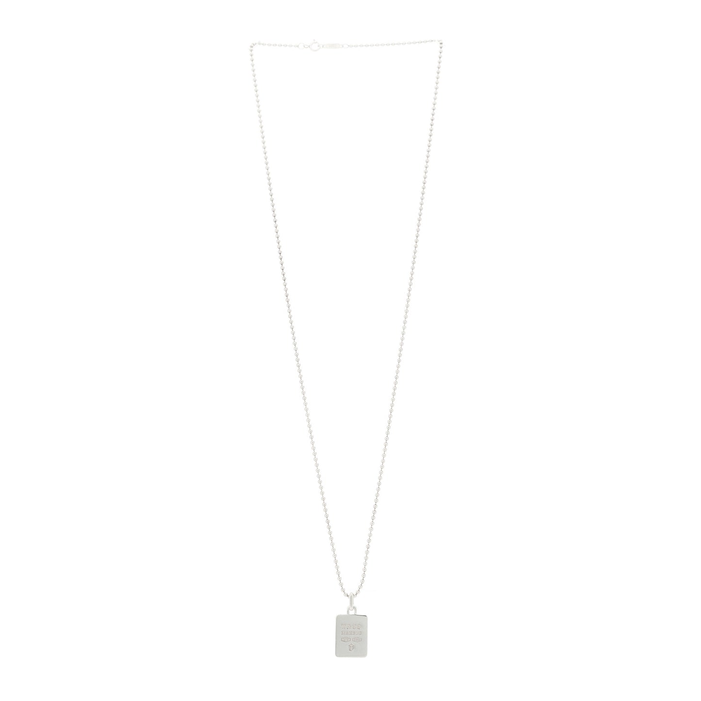 Sterling Silver 1837 Makers Square Pendant Necklace