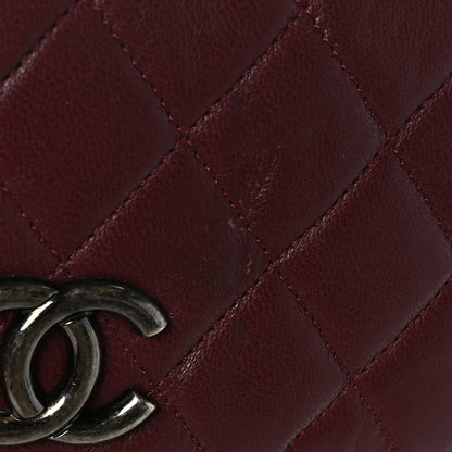 Chanel Calfskin Quilted Document Portfolio Holder Dark Red 8 of 9