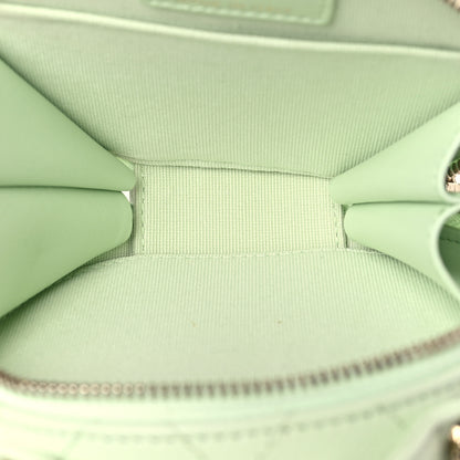 Chanel Caviar Quilted Round Handle With Care Vanity With Chain Light Green 5 of 10