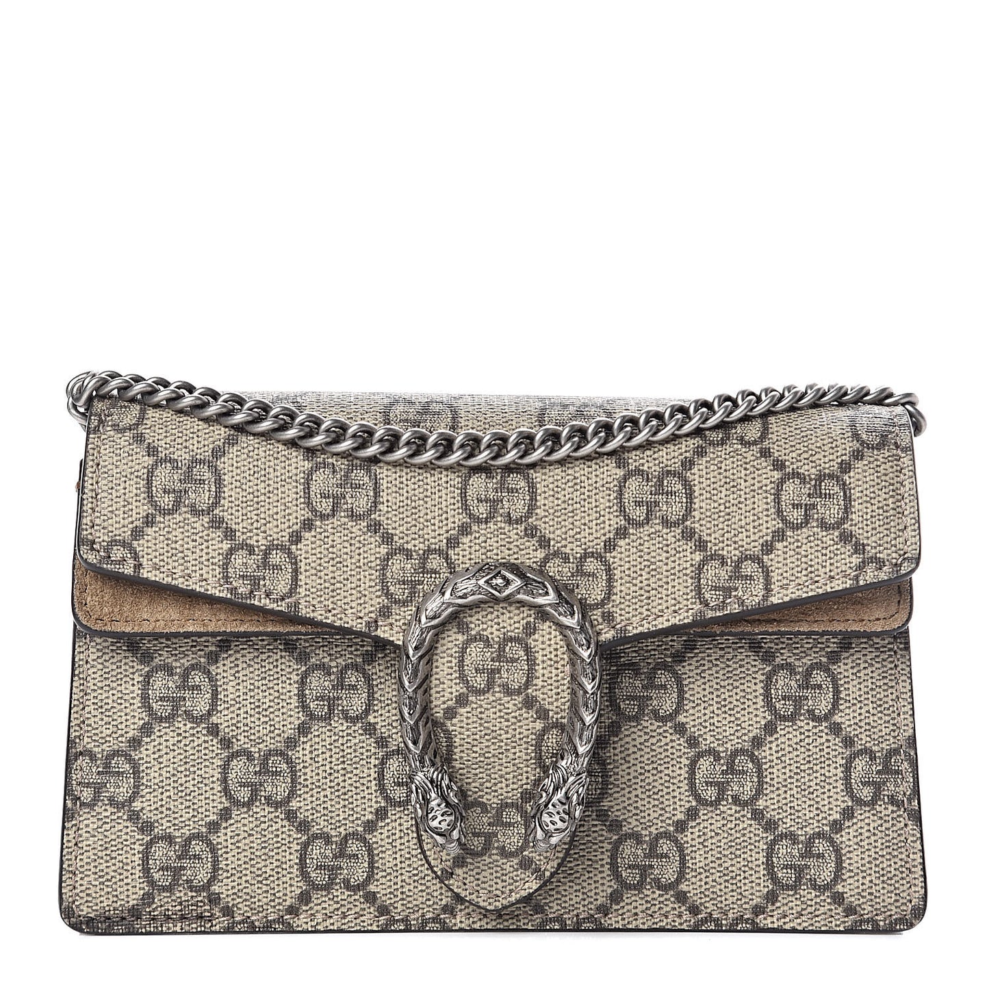 GG Supreme Monogram Super Mini Dionysus Shoulder Bag Taupe