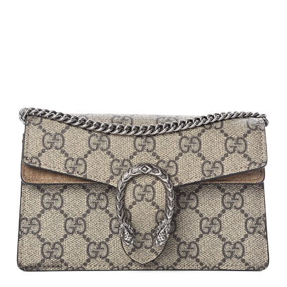 Gucci GG Supreme Monogram Super Mini Dionysus Shoulder Bag Taupe 1 of 10