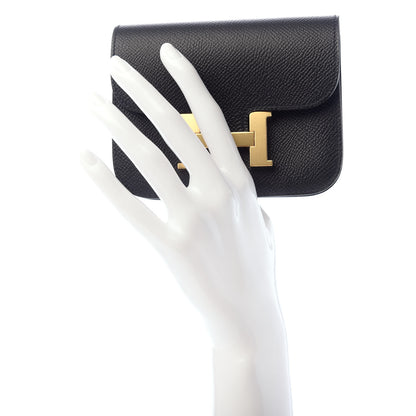 Hermes Epsom Constance Slim Wallet Black 2 of 7