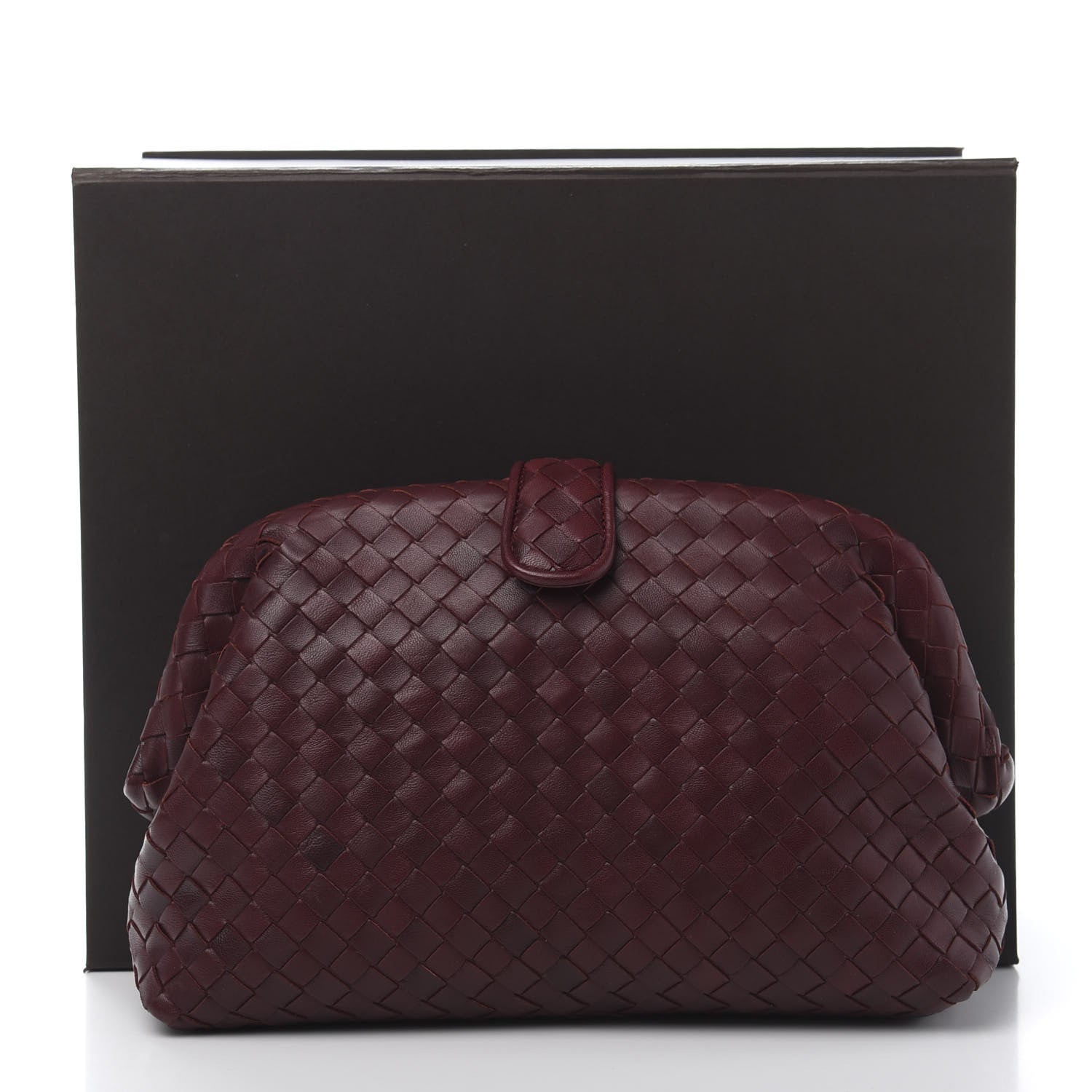 Bottega Veneta Nappa Intrecciato The Lauren 1980 Clutch Gigolo Red 9 of 9
