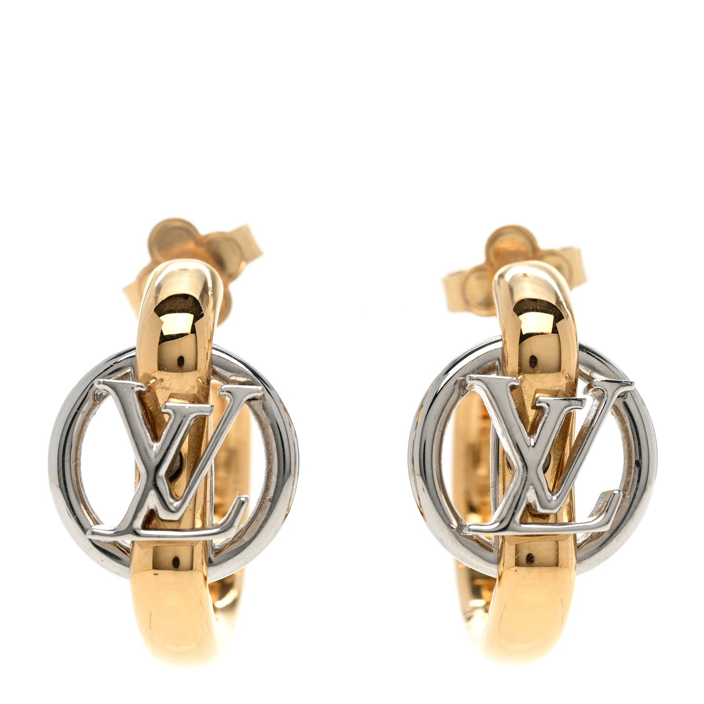 Metal My LV Dore PM Hoop Earrings Gold Silver