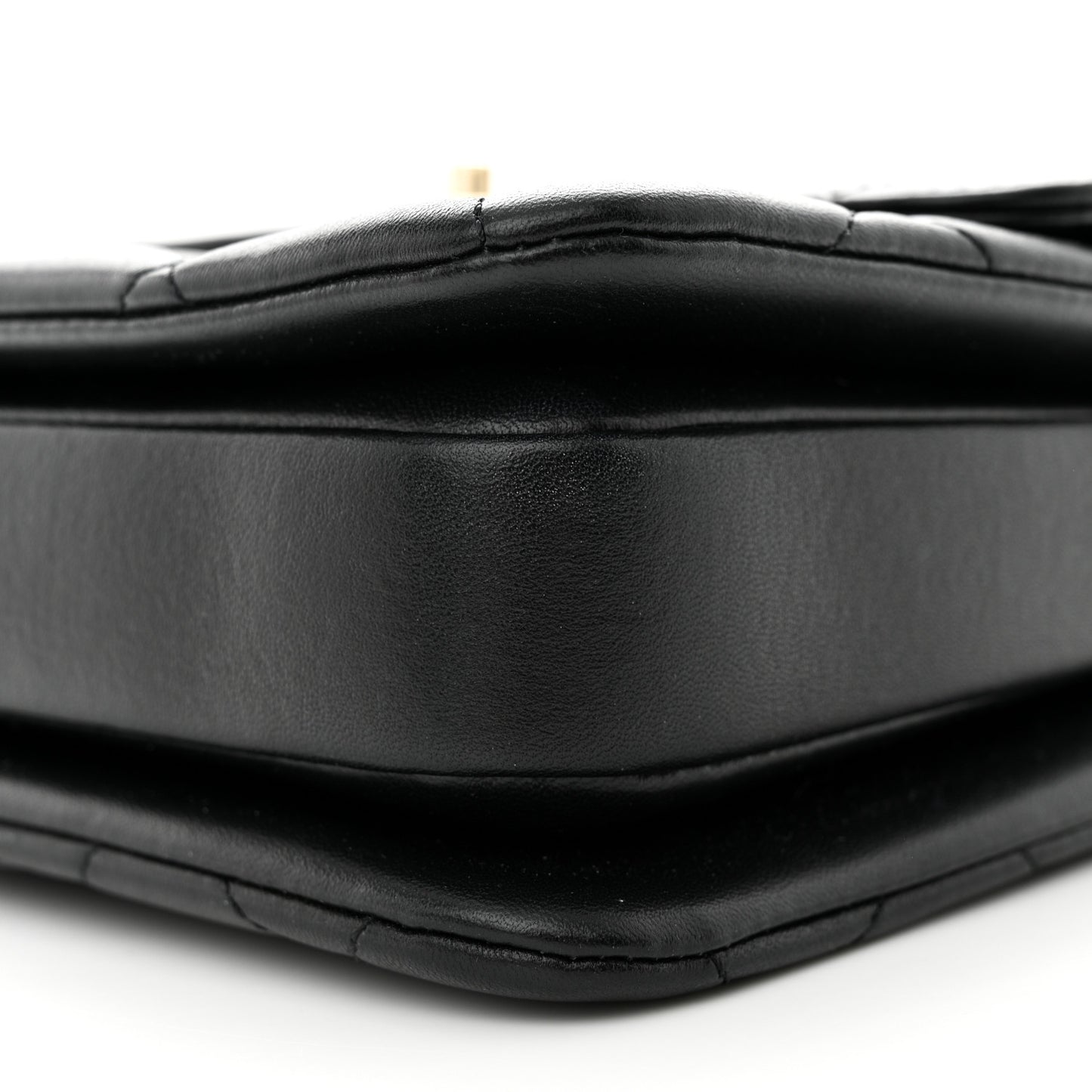Lambskin Quilted Small Trendy CC Dual Handle Flap Bag Black