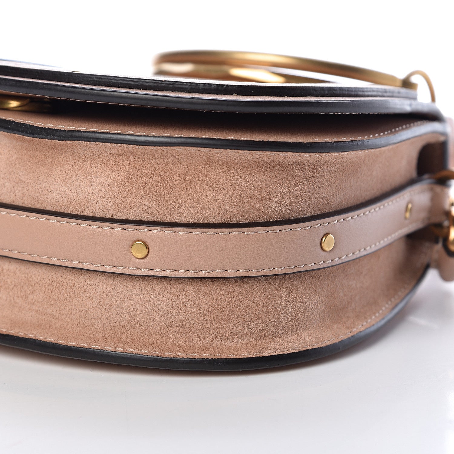 Chloe Calfskin Suede Small Nile Bracelet Bag Biscotti Beige 10 of 10