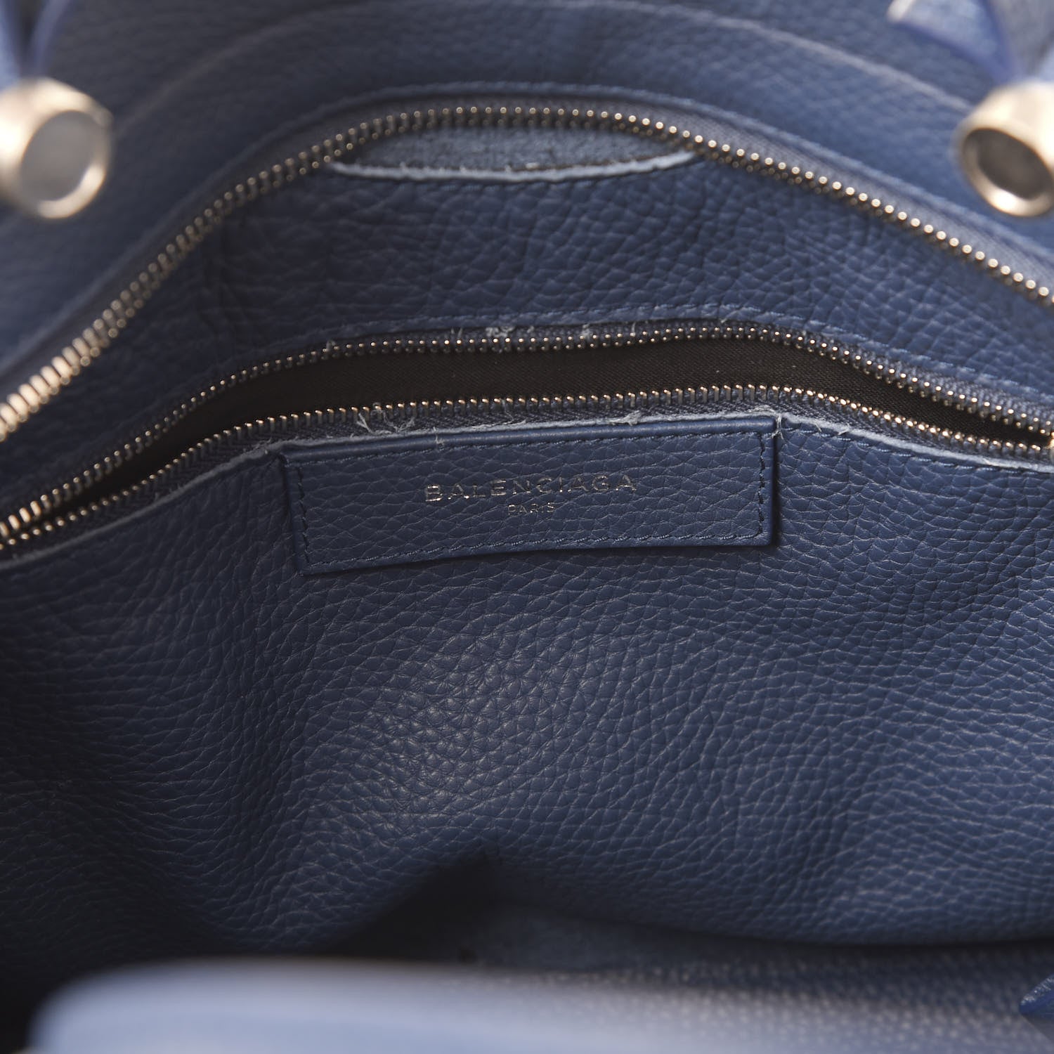 Balenciaga Veau Grana Perforated Blackout Hardware City Bleu Tanzanite 5 of 8