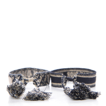 Christian Dior Woven Cotton J'Adior Friendship Bracelet Set 3 of 4