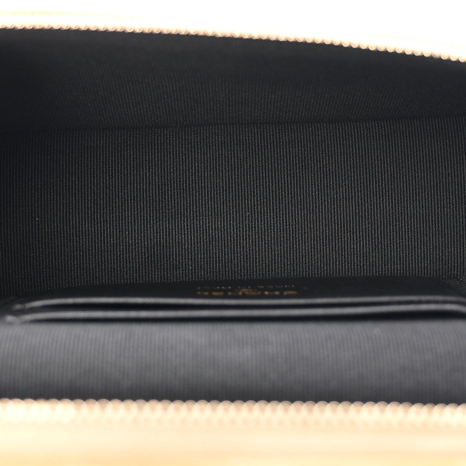 Chanel Suede Calfskin Shiny Lambskin Quilted Top Handle Slim Vanity Case With Chain Beige Black 5 of 11