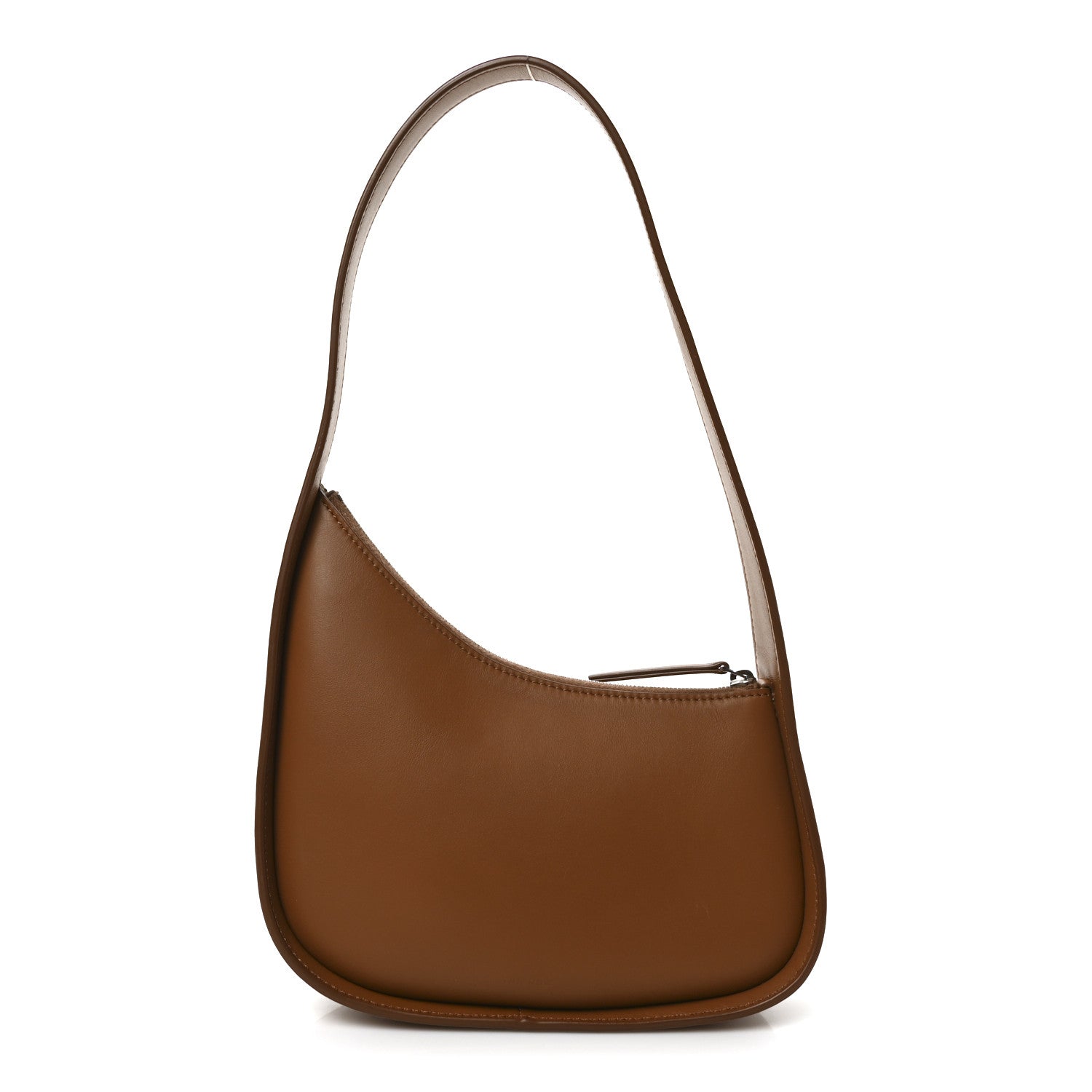 The Row Smooth Calfskin Half Moon Shoulder Bag Chestnut 1 of 9