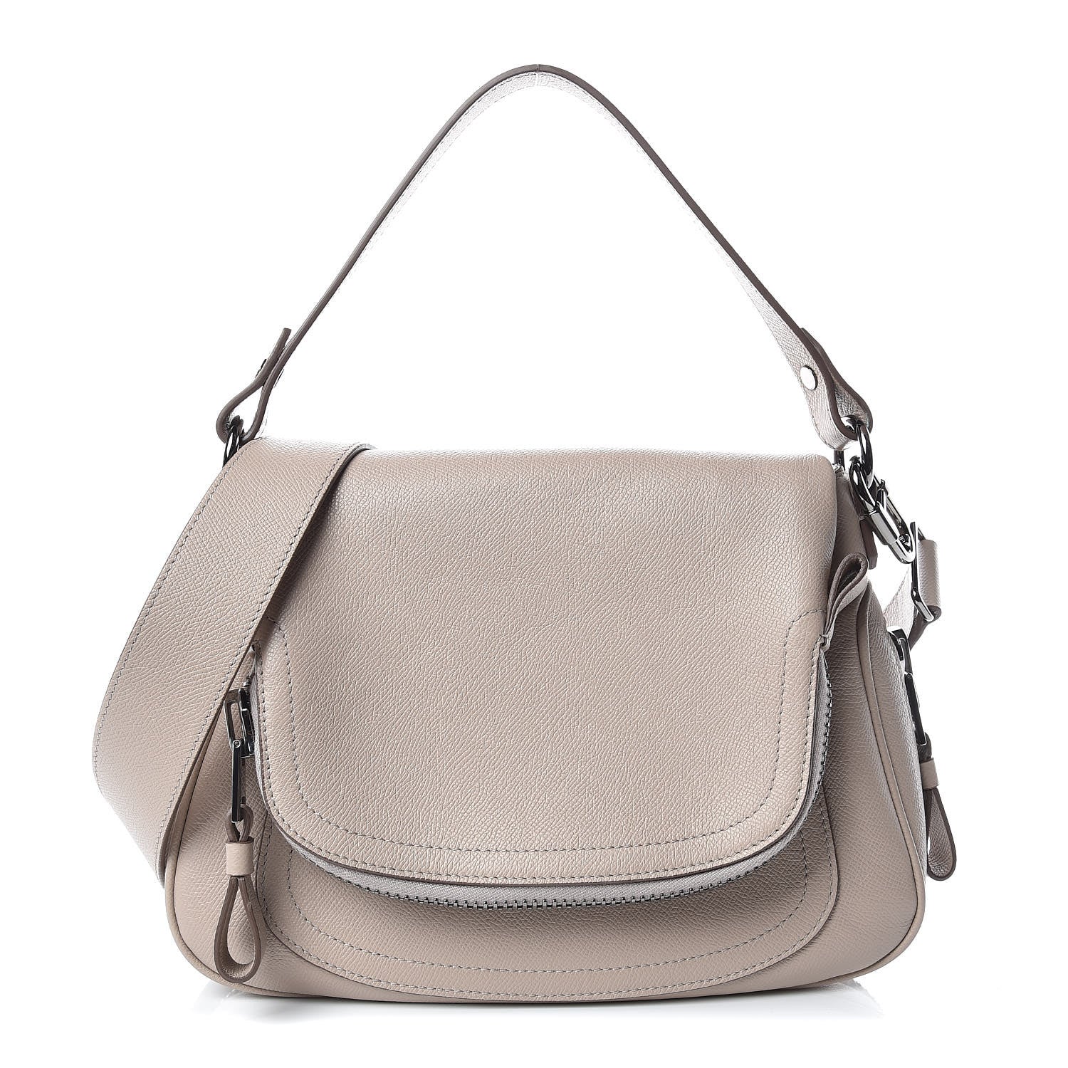 Tom Ford Calfskin Medium Jennifer Crossbody Silk Taupe 1 of 10