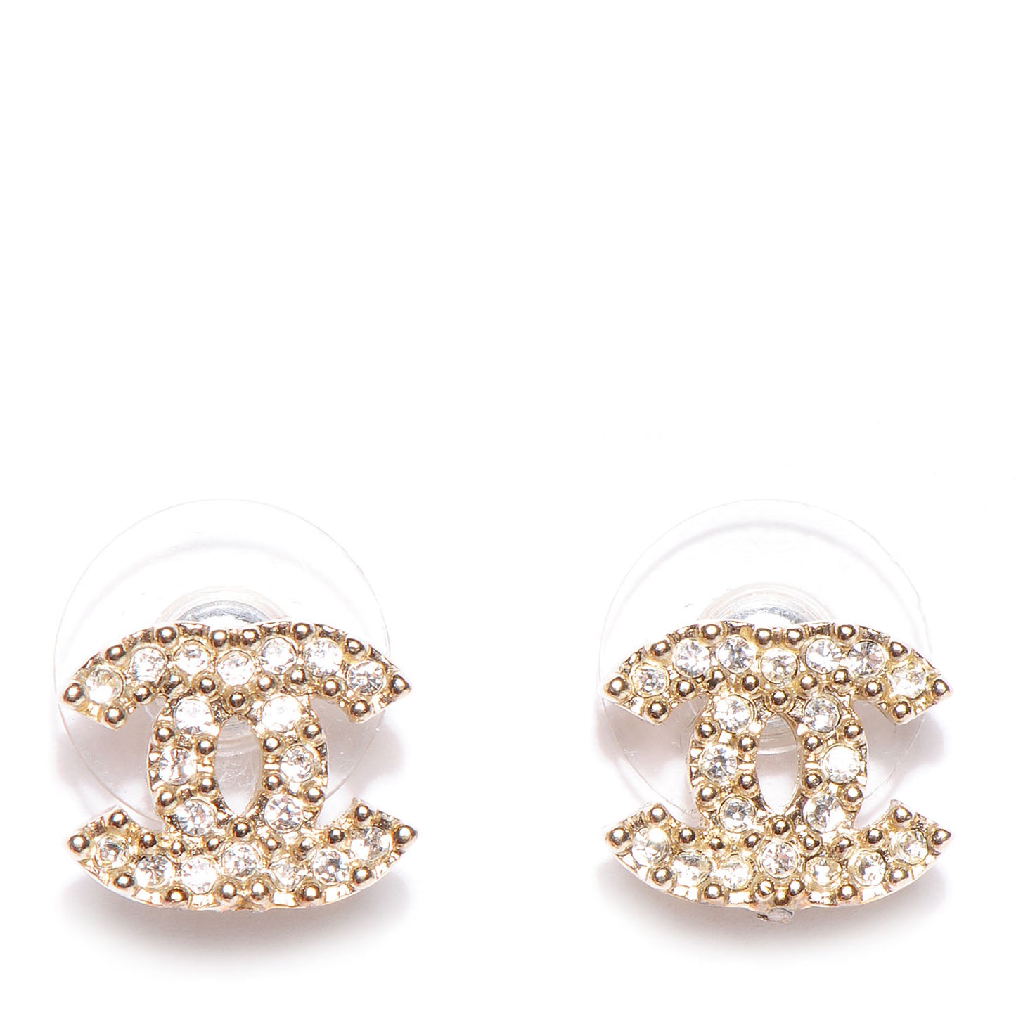 Crystal CC Earrings Gold