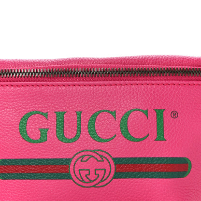 Gucci Grained Calfskin Small Logo Belt Bag Box Pink Green 9 of 11