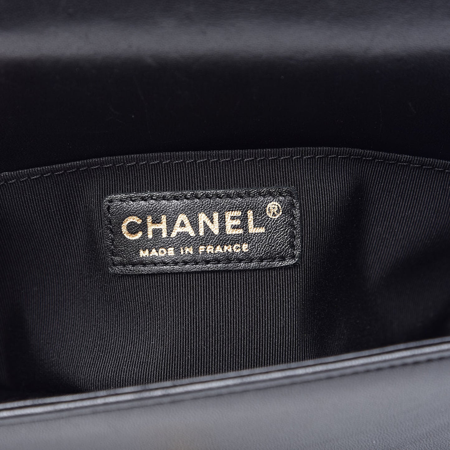 Lambskin Quilted Small Boy Flap Black
