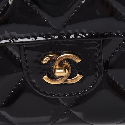Chanel Patent Calfskin Quilted Small Flap Wallet Black 9 of 9