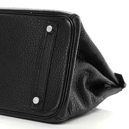 Hermes Taurillon Clemence Birkin 30 Black 9 of 12