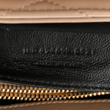 Saint Laurent Calfskin Y Quilted Monogram Small Loulou Chain Satchel Dark Beige 7 of 10