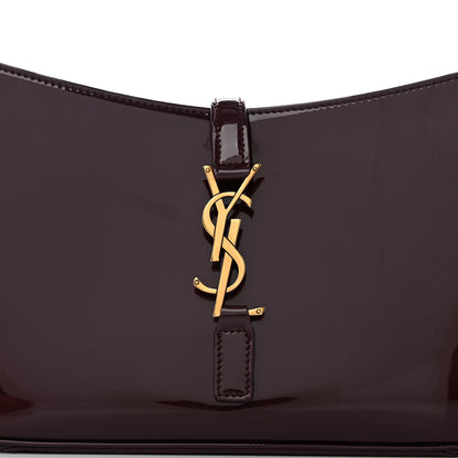 Saint Laurent Patent Calfskin Le 5 A 7 Hobo Spicy Chocolate 8 of 11