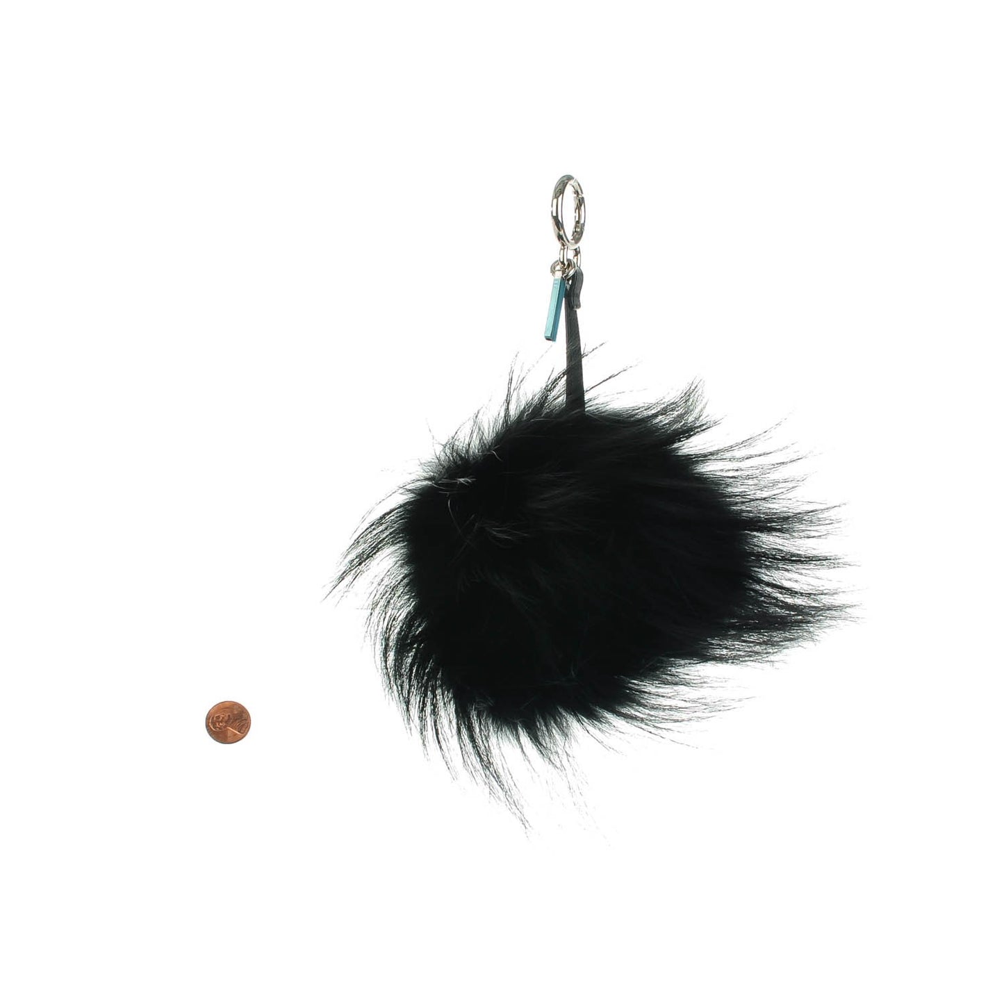 Fox Fur Shearling Crystal Pinky Punky Monster Bag Bug Charm Black Bubblegum