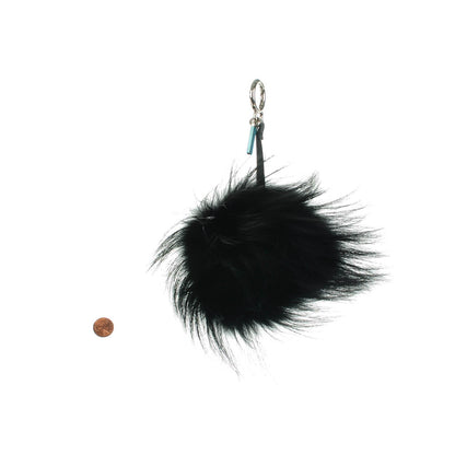 Fendi Fox Fur Shearling Crystal Pinky Punky Monster Bag Bug Charm Black Bubblegum 2 of 4