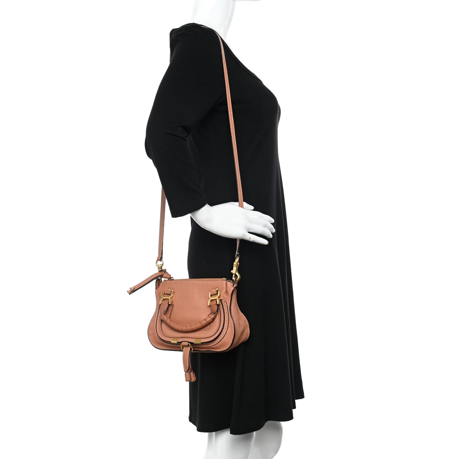 Chloe Calfskin Mini Marcie Satchel Tan 2 of 12