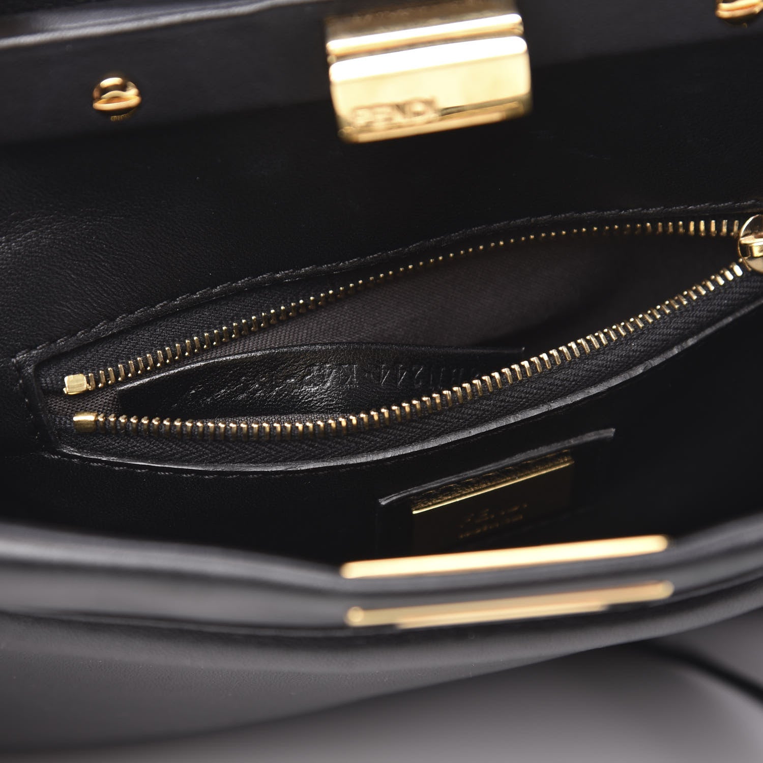 Fendi Nappa Mini Peekaboo Iconic Satchel Black 7 of 12