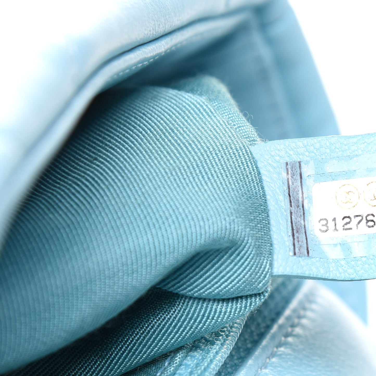 Shiny Lambskin Quilted Medium Chanel 19 Flap Light Blue
