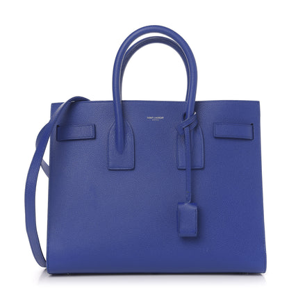 Saint Laurent Grained Calfskin Small Sac De Jour Outremer 1 of 12