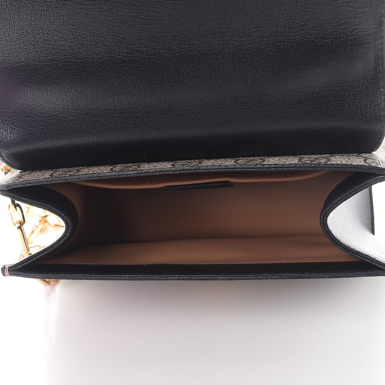 Gucci GG Supreme Monogram Goatskin Pearl Mini Fox Broche Bamboo Top Handle Bag Beige Ebony Black Hibiscus Red Mystic White 5 of 8