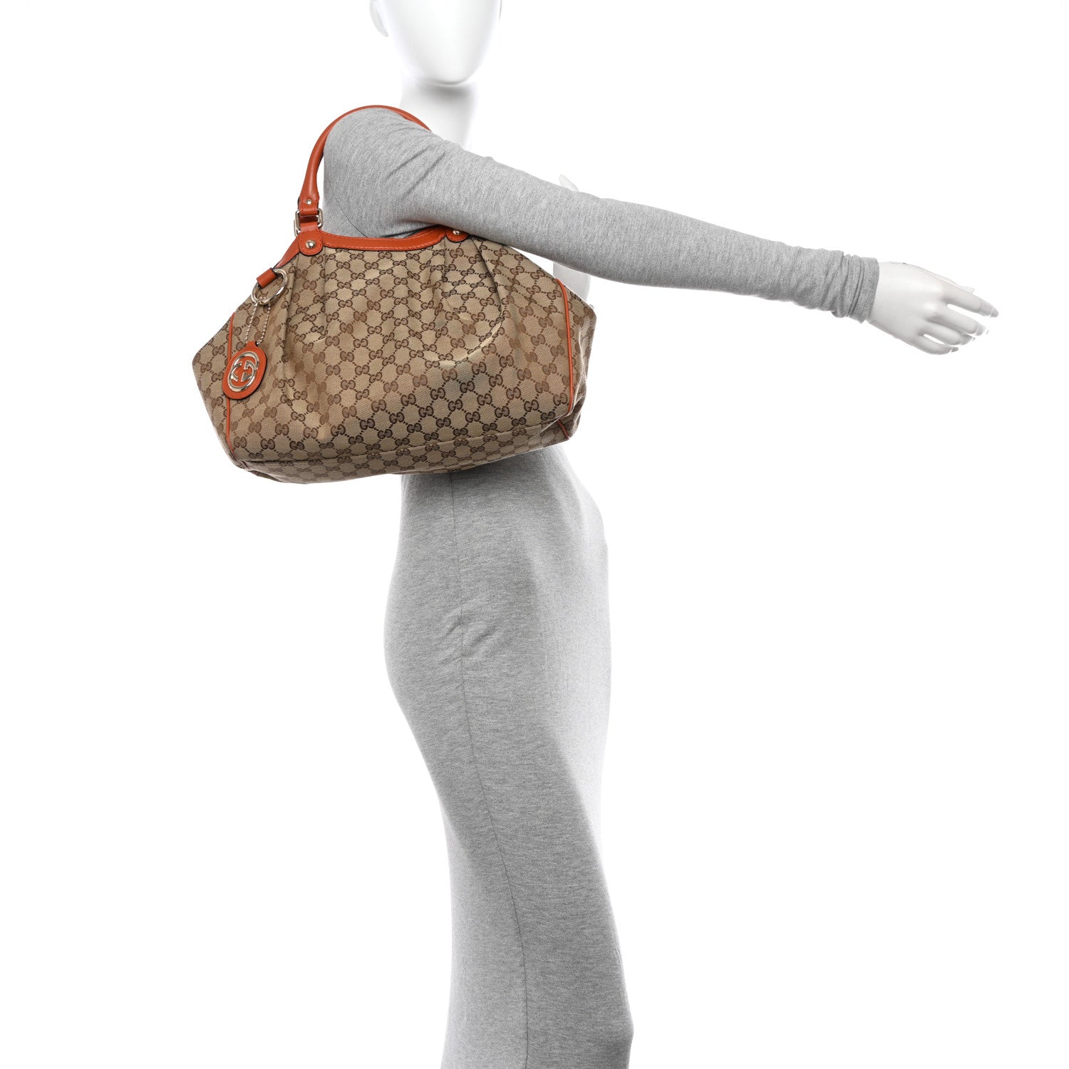 Gucci Monogram Medium Sukey Tote Orange 2 of 12