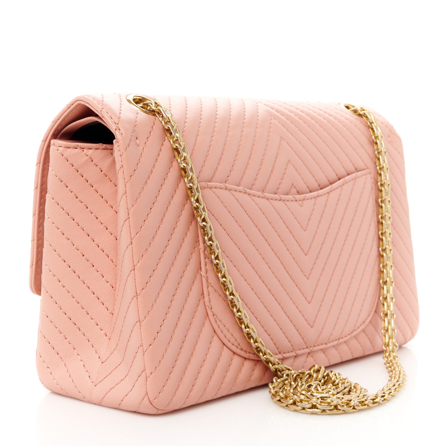 Chanel Sheepskin Chevron Quilted 2.55 Reissue 226 Flap Light Pink 3 of 11