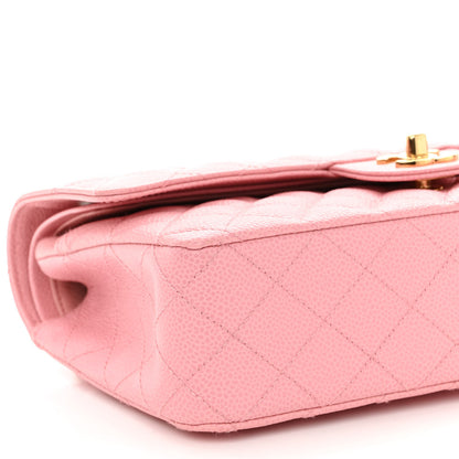 Chanel Caviar Quilted Medium Double Flap Pink 9 of 10