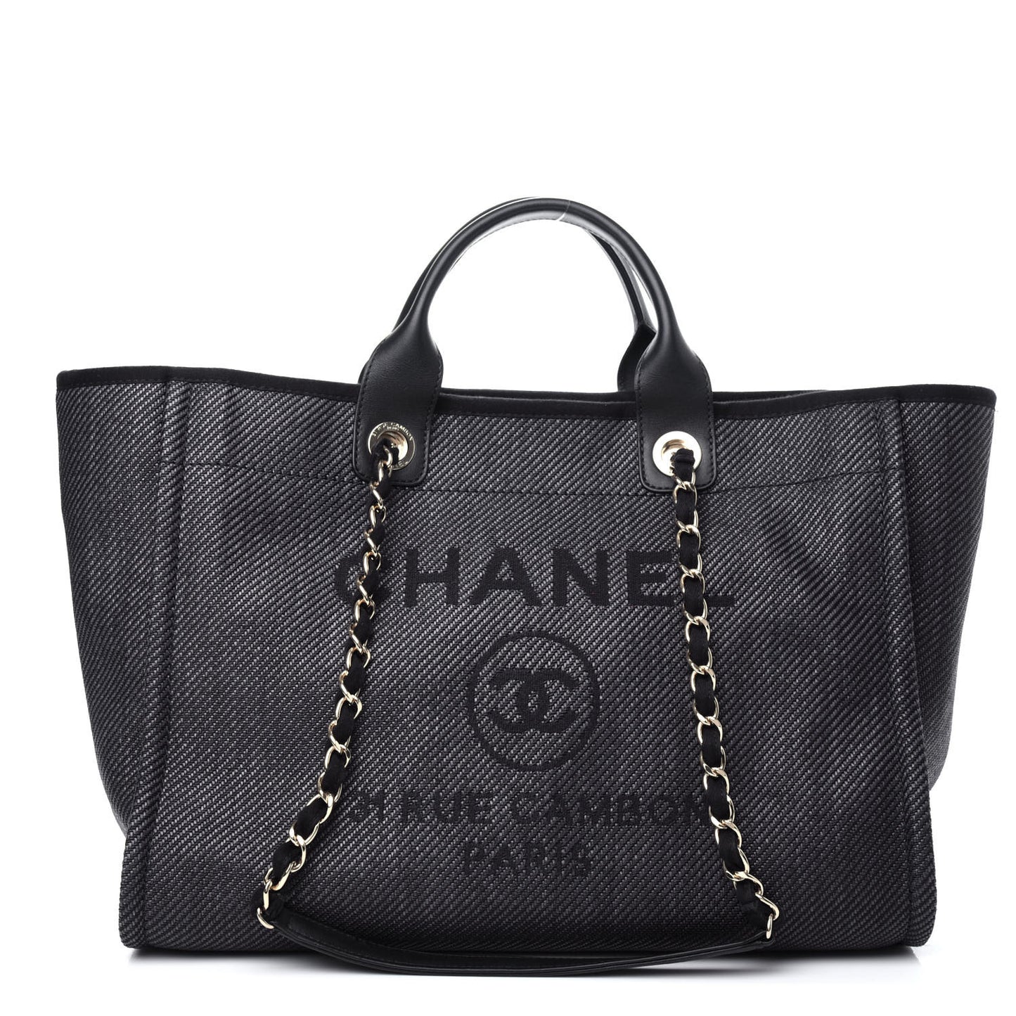 Canvas Medium Deauville Tote Black