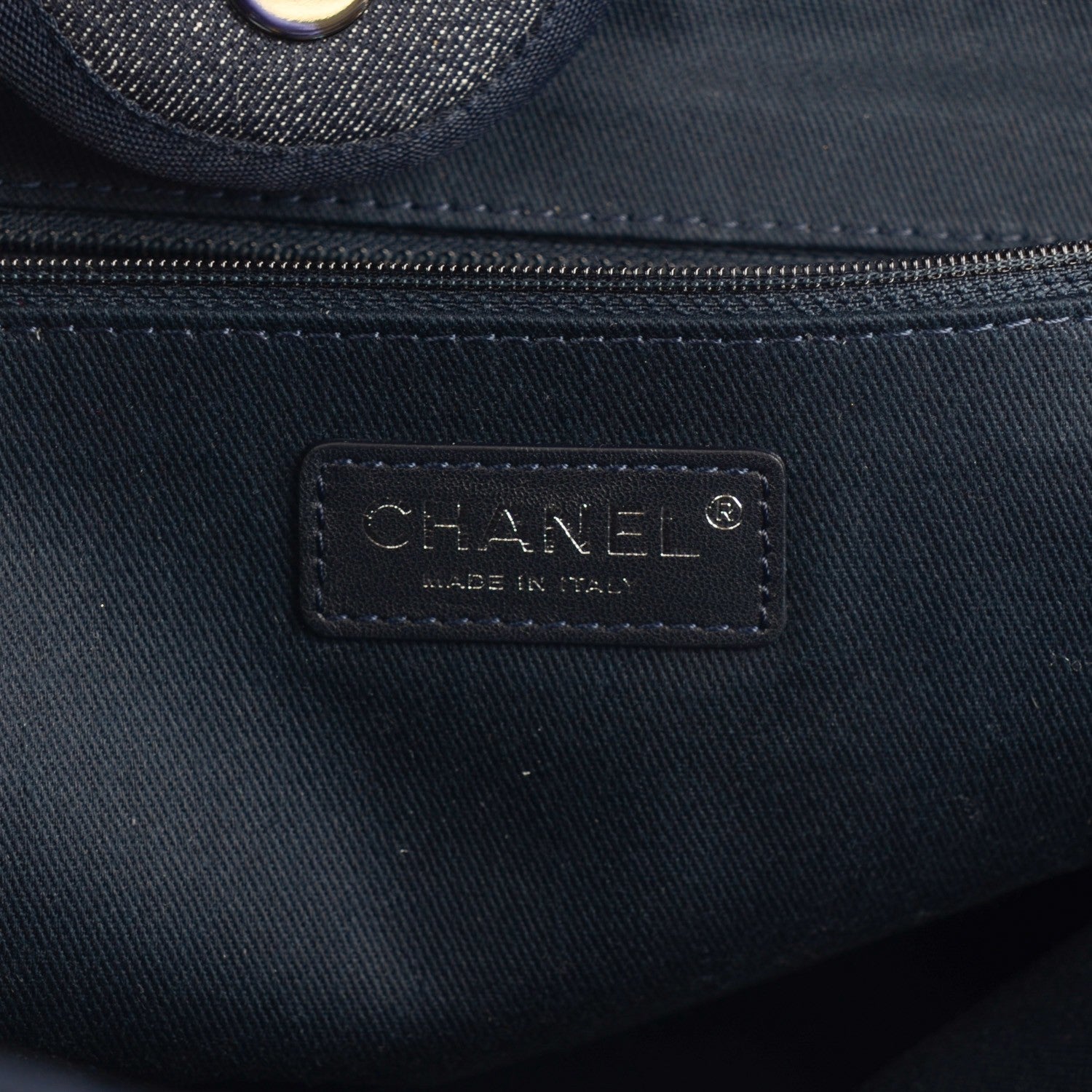 Chanel Canvas Large Deauville Tote Dark Blue 11 of 14