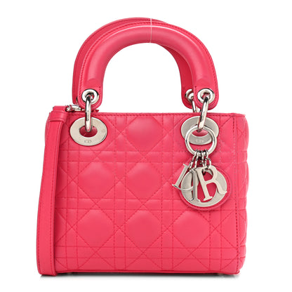 Christian Dior Lambskin Cannage Mini Lady Dior Fuchsia 1 of 12