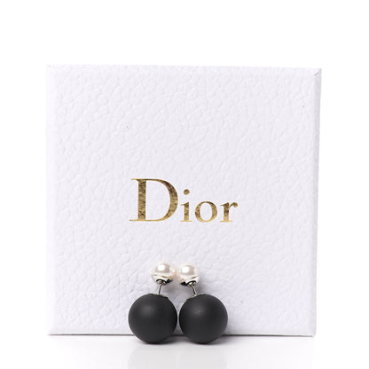 Christian Dior Mise En Dior Tribal Earrings Matte Black Pearl 3 of 3
