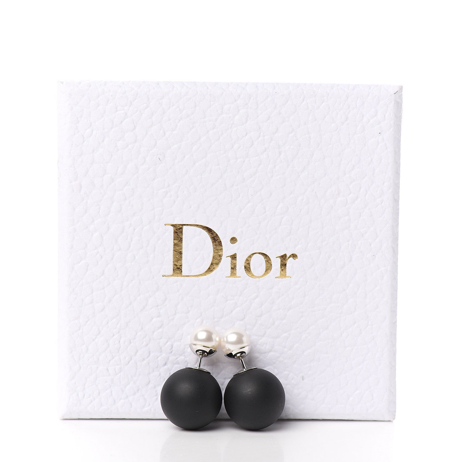 Christian Dior Mise En Dior Tribal Earrings Matte Black Pearl 4 of 4