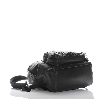 Saint Laurent Lambskin Delave Fringe Backpack Black 5 of 8