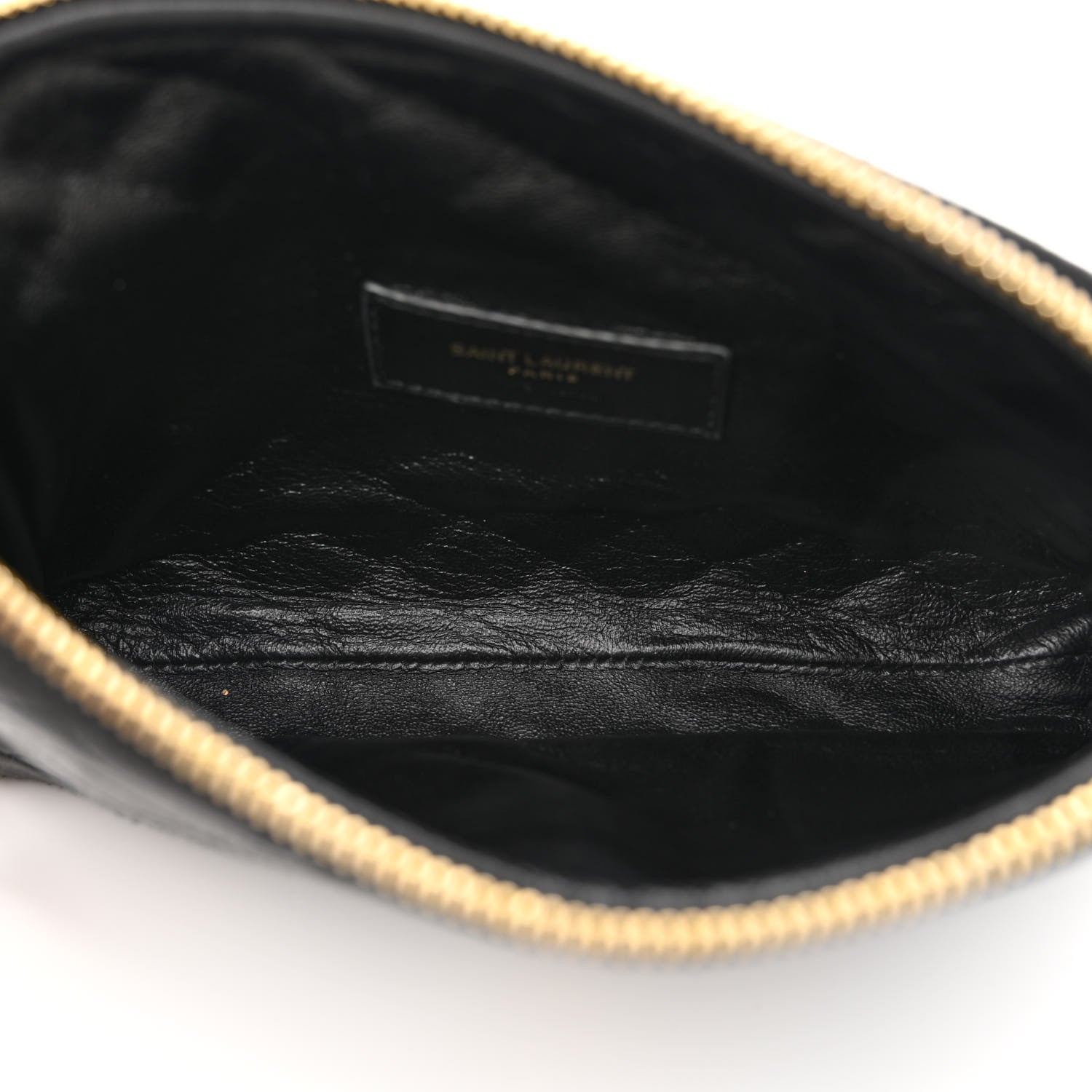 Saint Laurent Lambskin Quilted Gaby Zipped Pouch Black 5 of 10