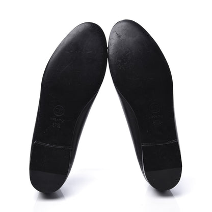 Chanel Lambskin Patent Cap Toe Ballerina Flats 37.5 Black 6 of 10