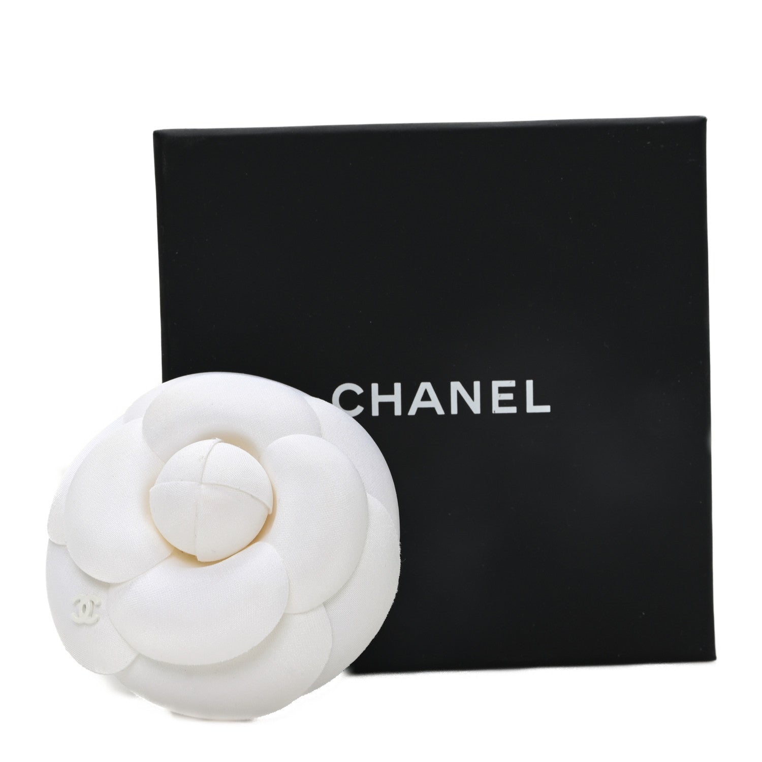 Chanel Fabric Camellia Flower Brooch White 4 of 4