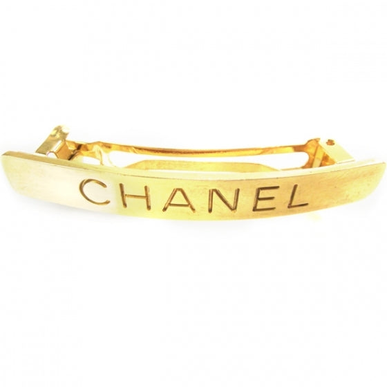 Chanel Gold Logo Hair Clip Barrette 4 of 4