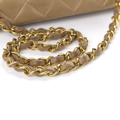 Chanel Lambskin Quilted Medium Double Flap Beige 19 of 22