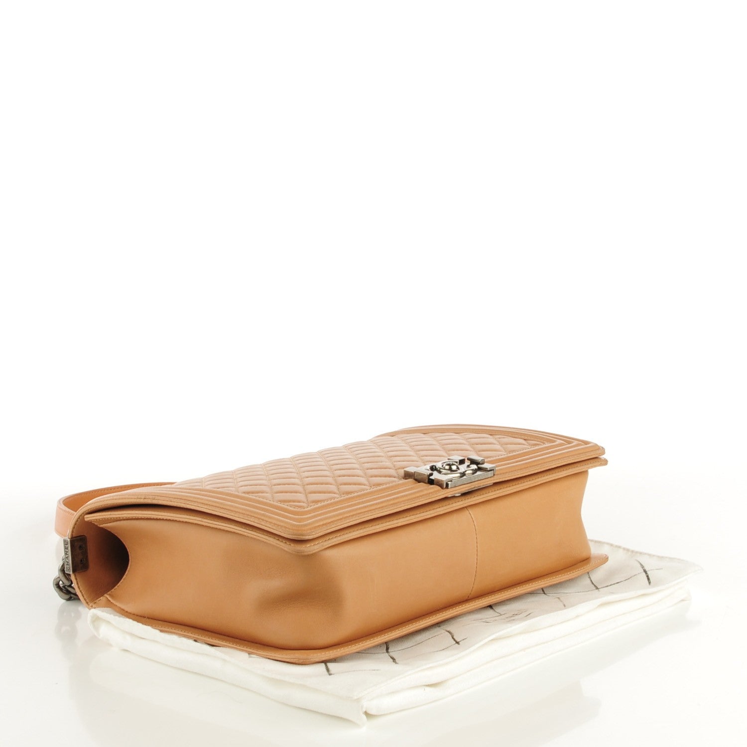Chanel Lambskin Quilted Large Boy Flap Beige 4 of 8
