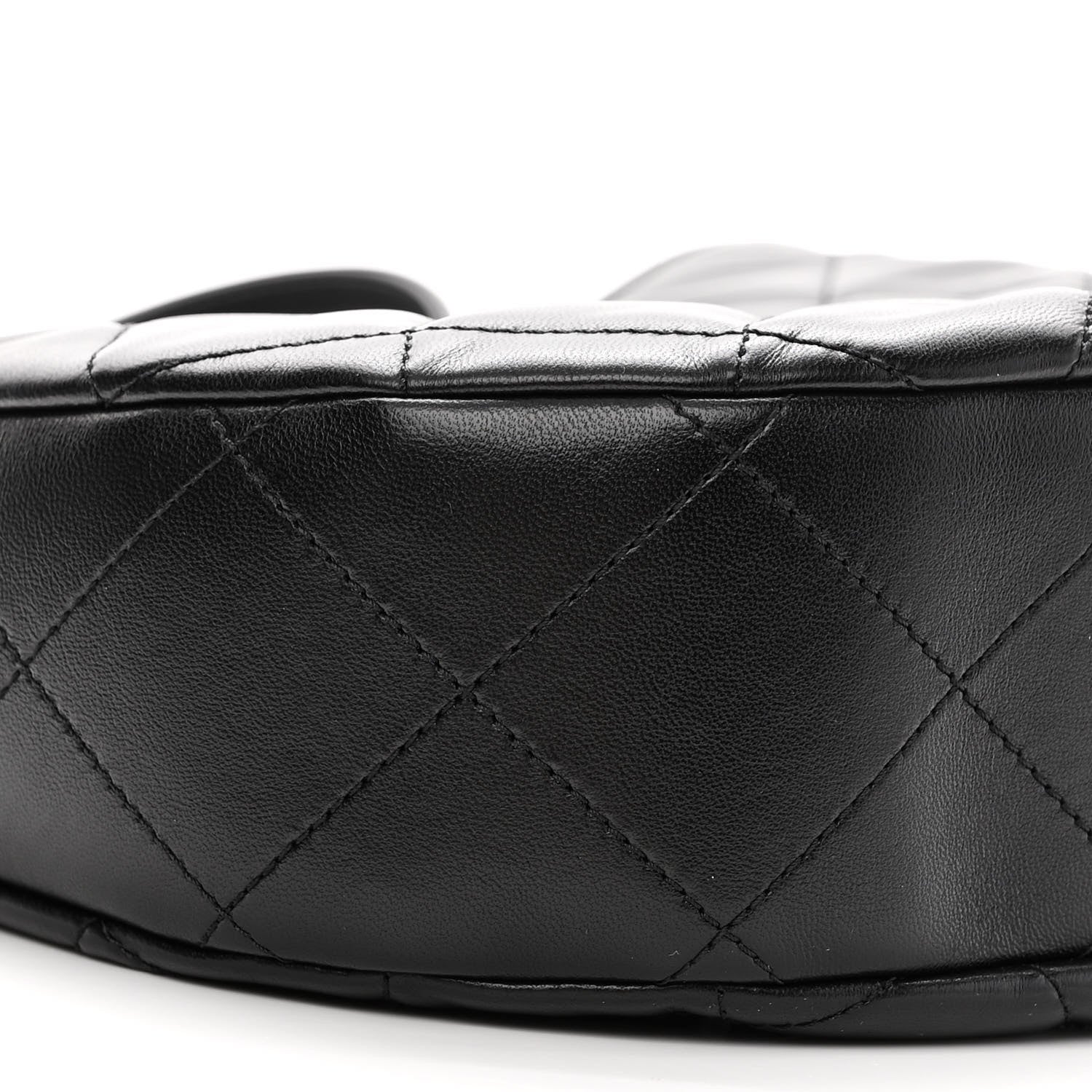 Chanel Lambskin Chain Rows Quilted Chain Hobo Black 9 of 11