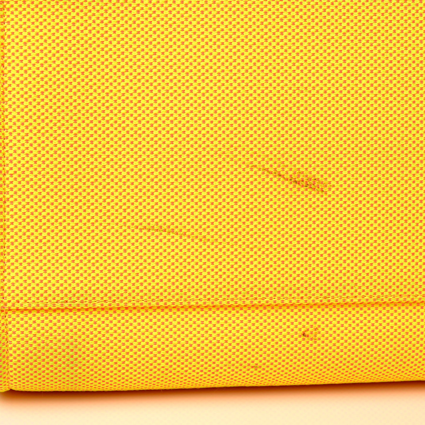 Mixed Fibers Calfskin Deauville Medium Tote Yellow Orange