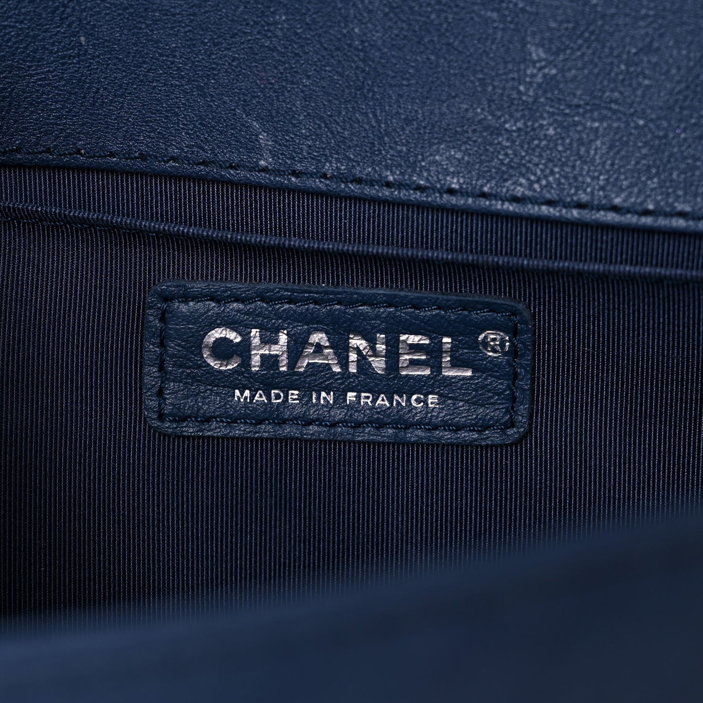 Calfskin Quilted Medium Top Handle Boy Flap Blue